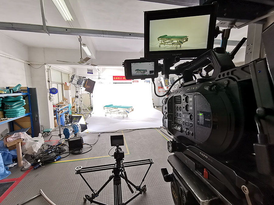 黑眼睛廣告為泰樂(lè)康科技拍攝產(chǎn)品短視頻現(xiàn)場(chǎng)