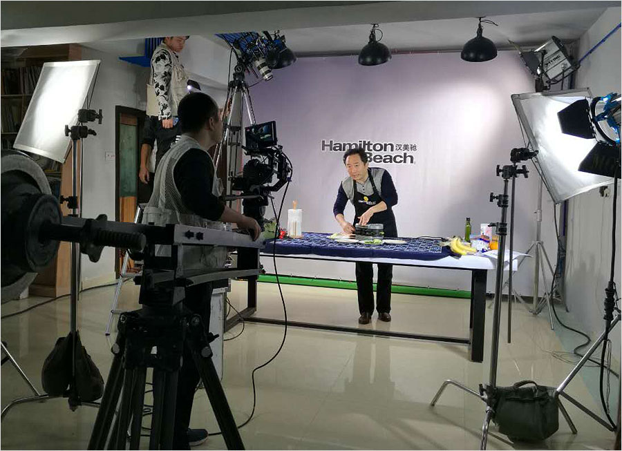 漢美馳雙盤早餐機(jī)視頻拍攝現(xiàn)場